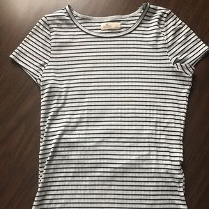 Hollister Striped Ribbed Shortsleeved Tee